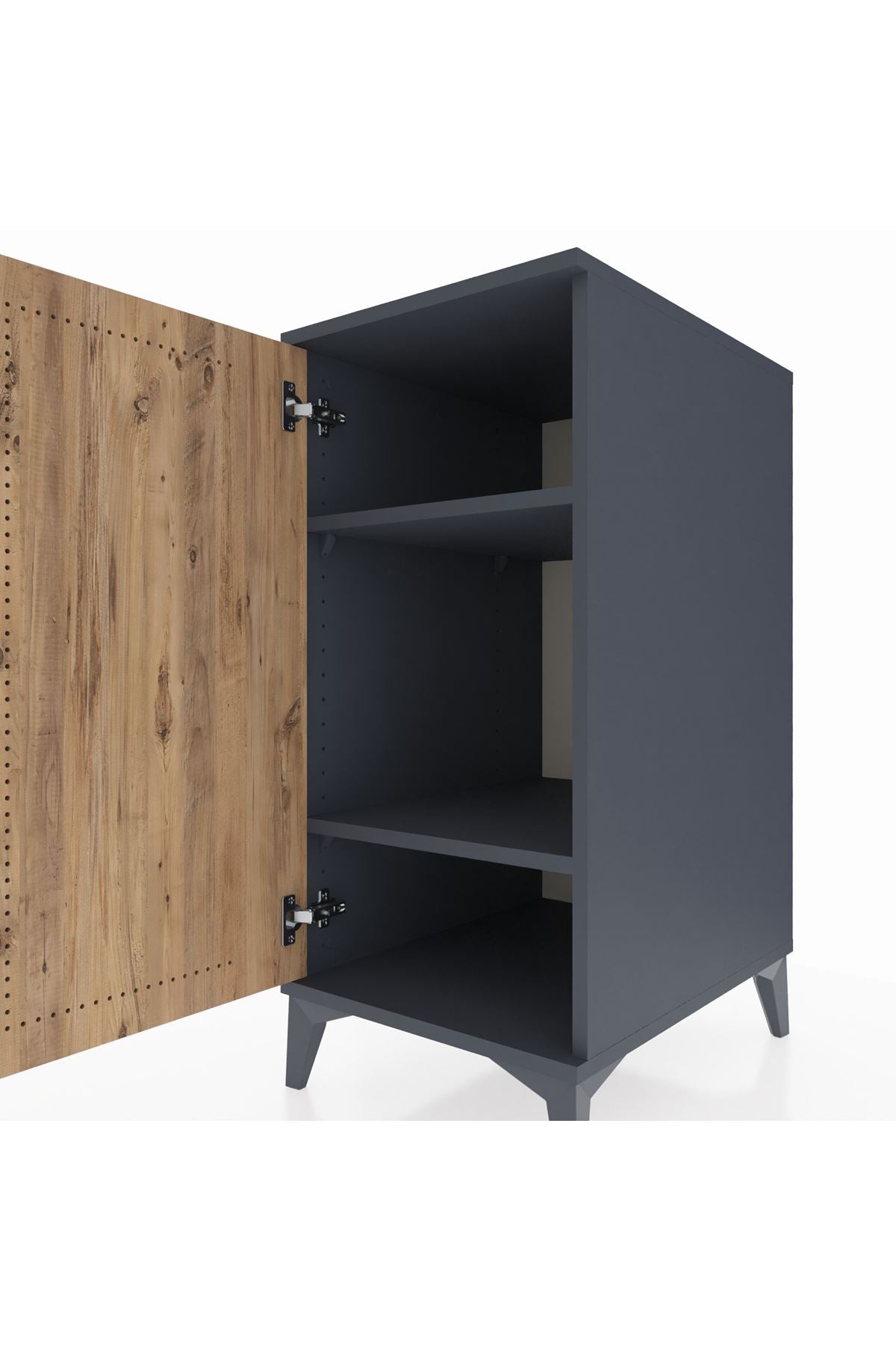 Kronos Komodin 2 Raflı Tek Kapaklı 44x59x96 - S75M044V6C