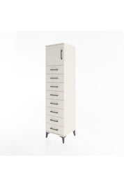 Hyperion Dolap Tek Raflı 8 Çekmeceli Tek Kapaklı 44x44x182 - S55M001V1B