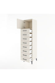 Hyperion Dolap Tek Raflı 8 Çekmeceli Tek Kapaklı 44x44x182 - S55M001V1B