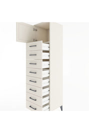 Hyperion Dolap Tek Raflı 8 Çekmeceli Tek Kapaklı 44x44x182 - S55M001V1B