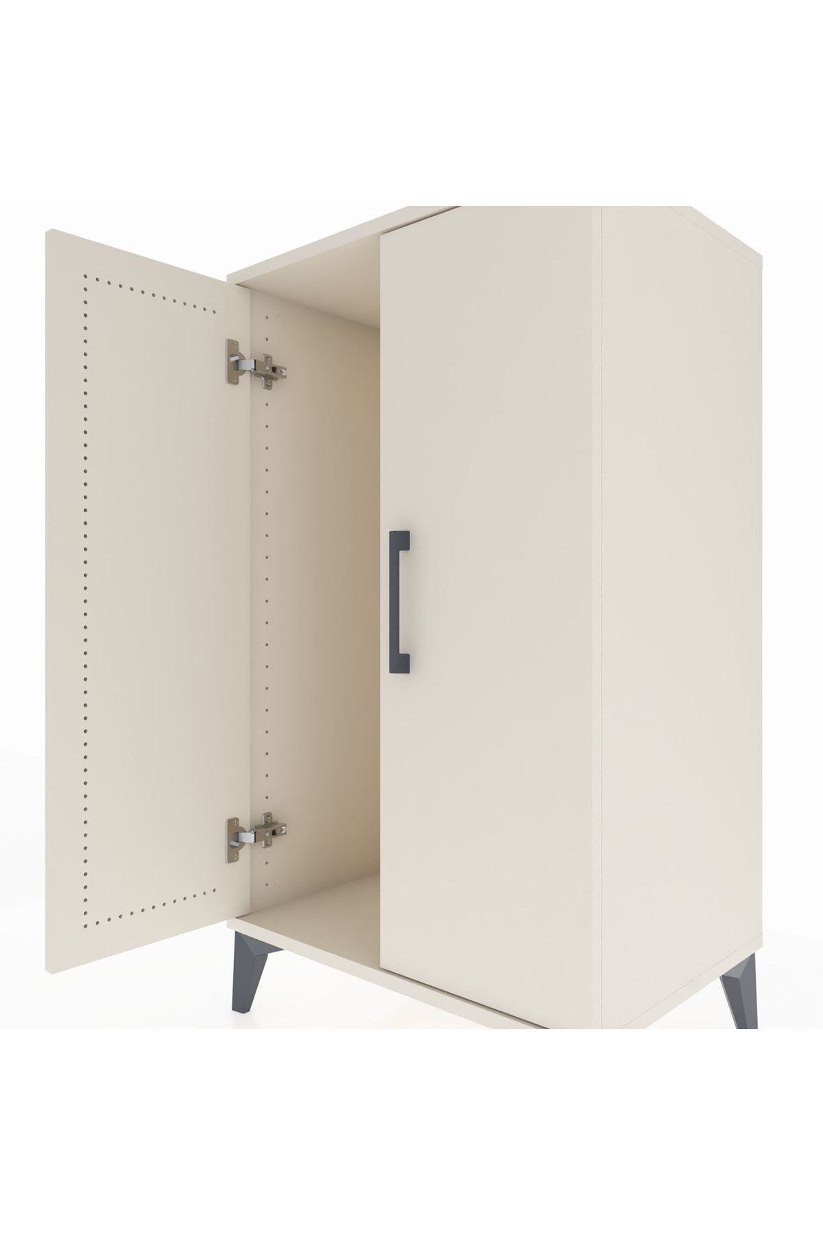 Hyperion Komodin Tek Raflı 2 Kapaklı 60x44x106 - S48M002V1B
