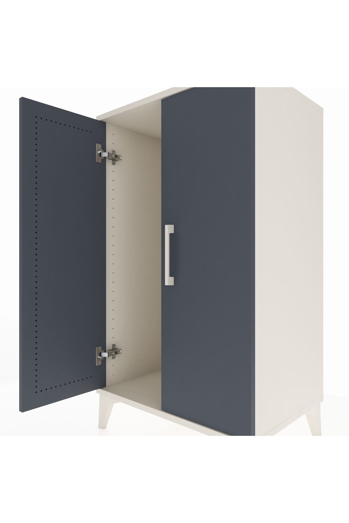 Hyperion Komodin Tek Raflı 2 Kapaklı 60x44x106 - S48M002V2B