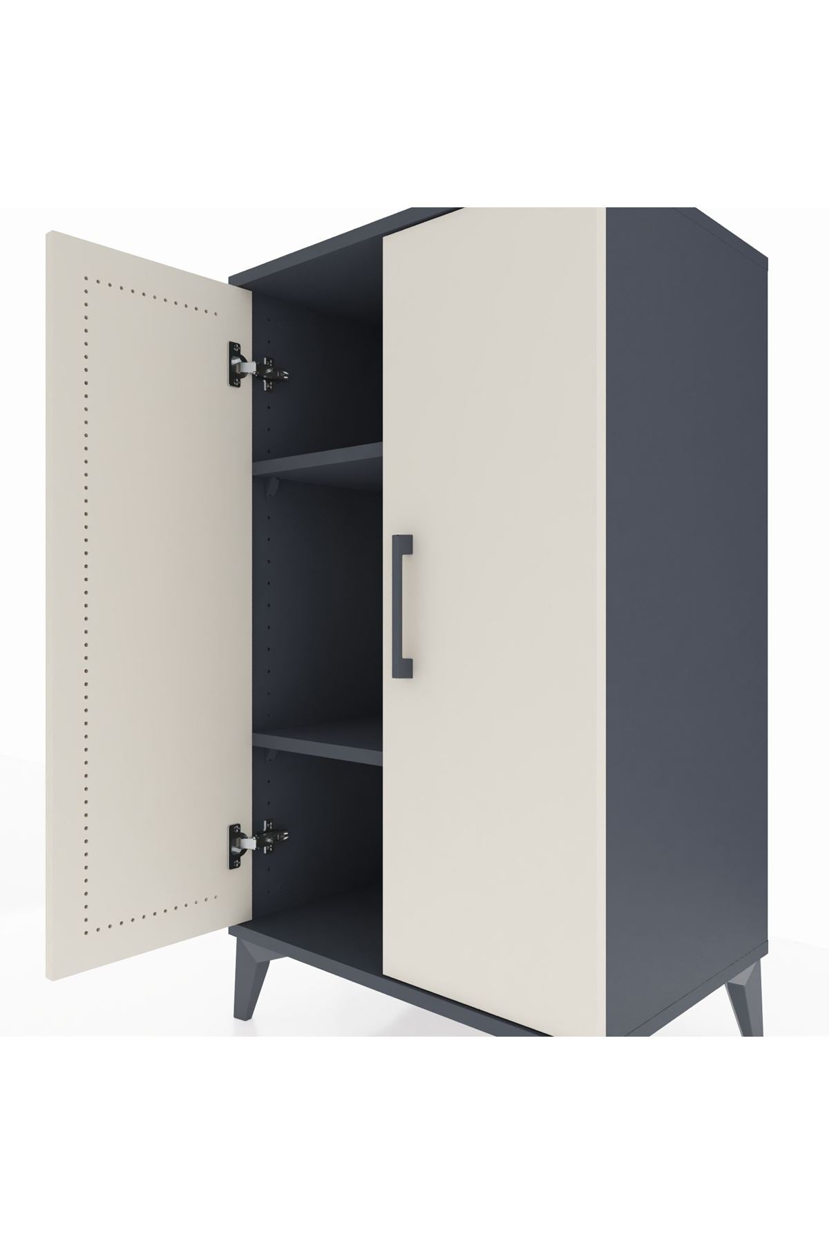 Hyperion Komodin 2 Raflı 2 Kapaklı 60x44x106 - S48M003V4B