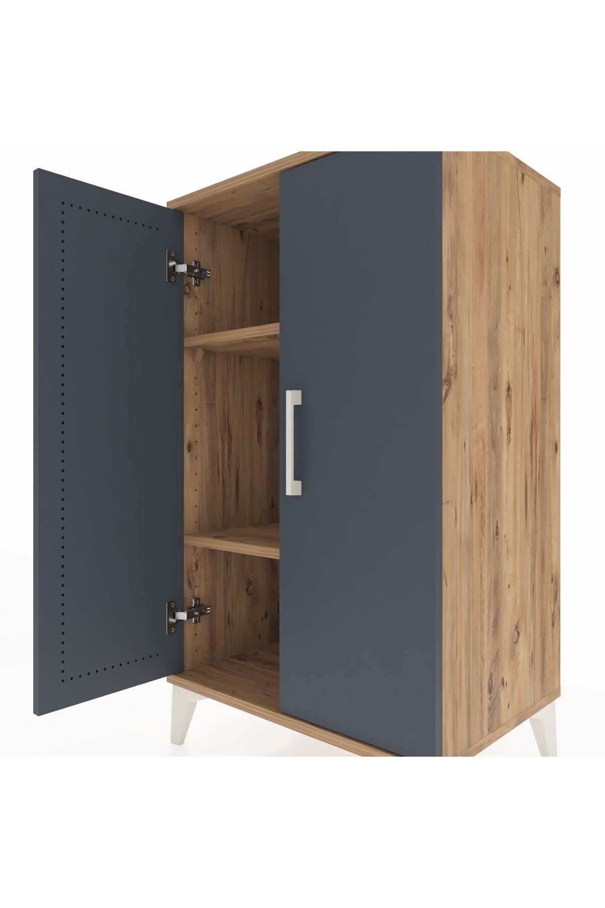 Hyperion Komodin 2 Raflı 2 Kapaklı 60x44x106 - S48M003V8B