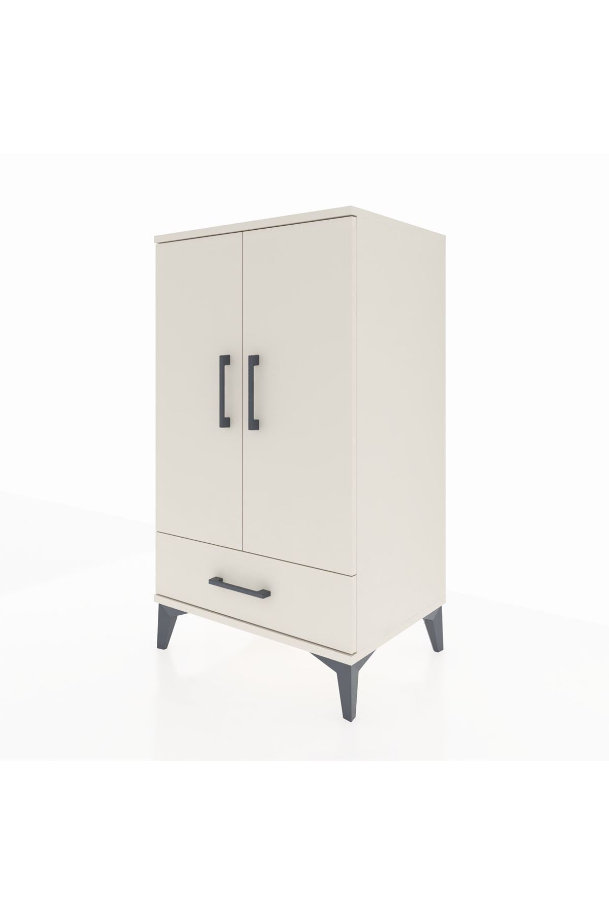 Hyperion Komodin 3 Raflı Tek Çekmeceli 2 Kapaklı 60x44x106 - S48M004V1B