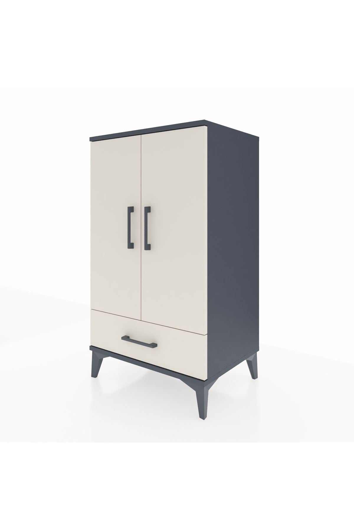 Hyperion Komodin 3 Raflı Tek Çekmeceli 2 Kapaklı 60x44x106 - S48M004V4B