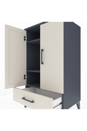 Hyperion Komodin 3 Raflı Tek Çekmeceli 2 Kapaklı 60x44x106 - S48M004V4B