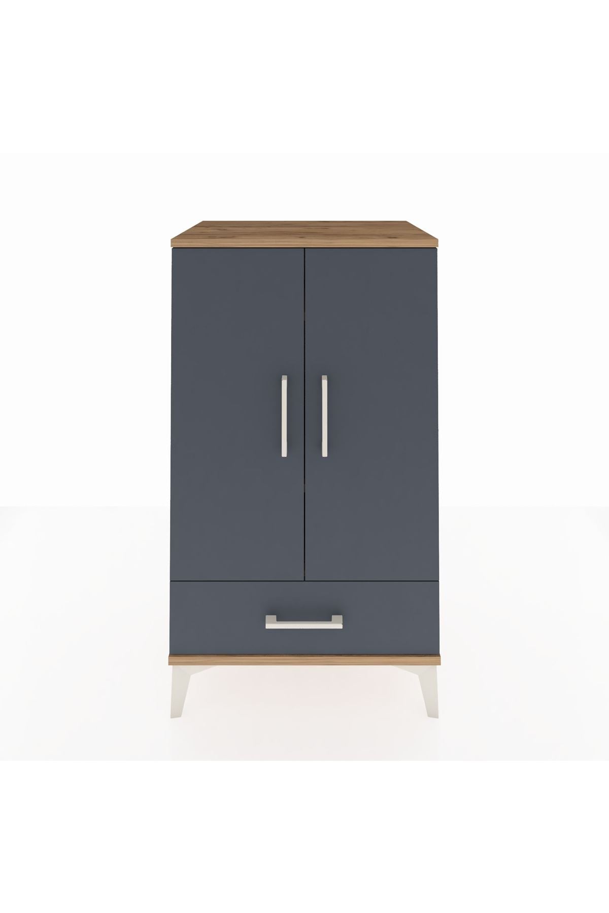 Hyperion Komodin 3 Raflı Tek Çekmeceli 2 Kapaklı 60x44x106 - S48M004V8B