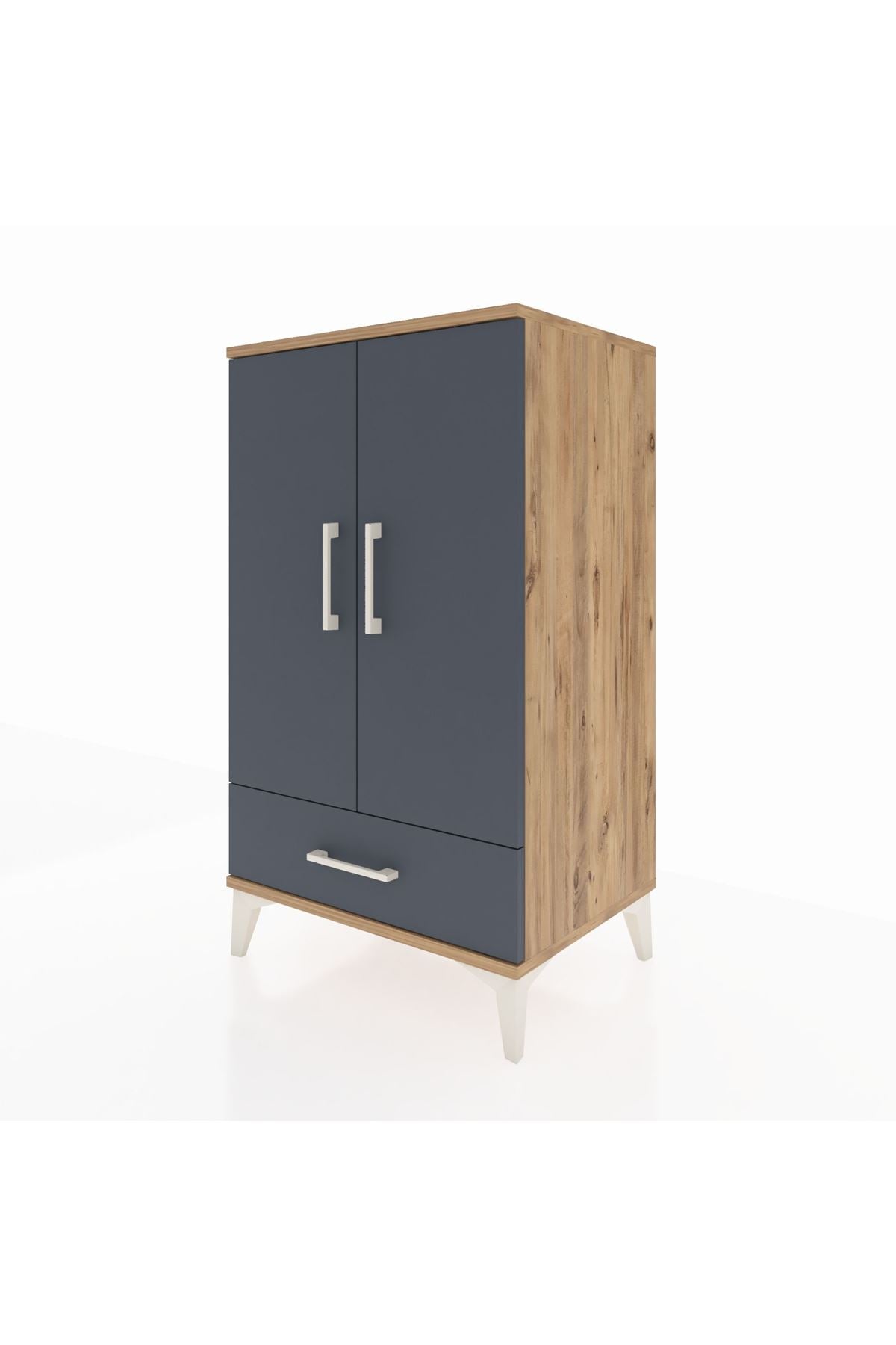 Hyperion Komodin 3 Raflı Tek Çekmeceli 2 Kapaklı 60x44x106 - S48M004V8B