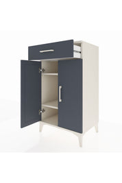 Hyperion Komodin 2 Raflı Tek Çekmeceli 2 Kapaklı 60x44x106 - S48M005V2B