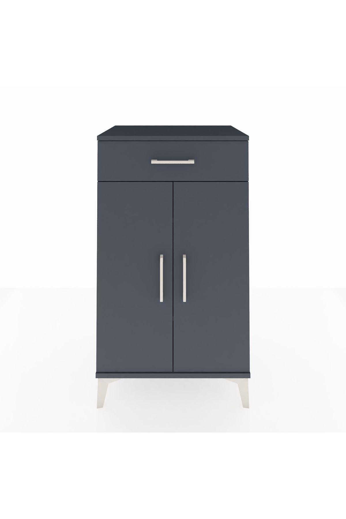 Hyperion Komodin 2 Raflı Tek Çekmeceli 2 Kapaklı 60x44x106 - S48M005V5B