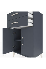 Hyperion Komodin Tek Raflı 2 Çekmeceli 2 Kapaklı 60x44x106 - S48M006V5B