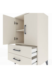 Hyperion Komodin 2 Raflı 2 Çekmeceli 2 Kapaklı 60x44x106 - S48M007V1B