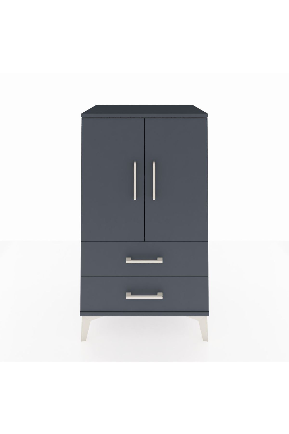Hyperion Komodin 2 Raflı 2 Çekmeceli 2 Kapaklı 60x44x106 - S48M007V5B
