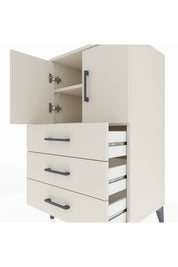 Hyperion Komodin 2 Raflı 3 Çekmeceli 2 Kapaklı 60x44x106 - S48M008V1B