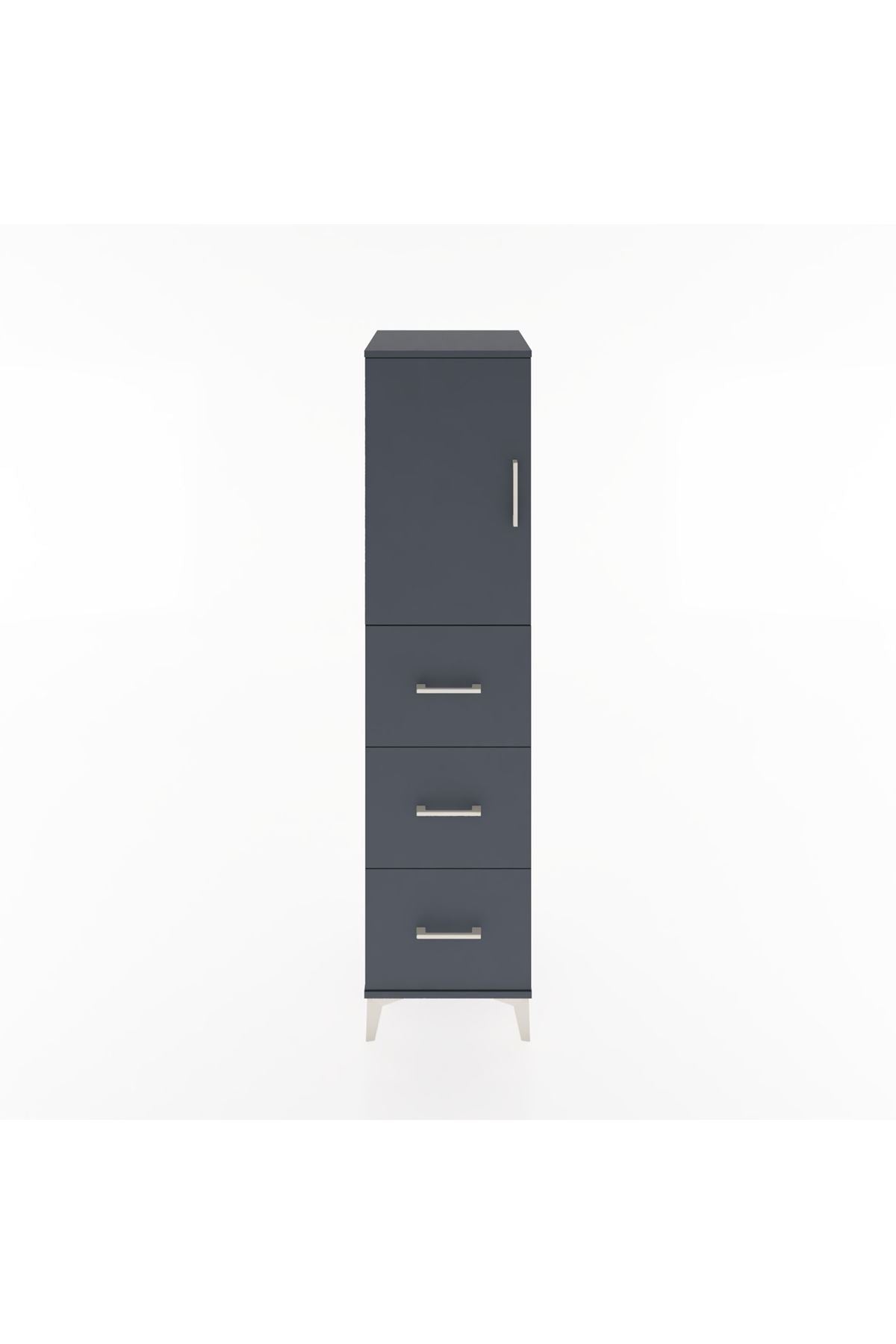 Hyperion Dolap 2 Raflı 3 Çekmeceli Tek Kapaklı 44x44x182 - S55M024V5B