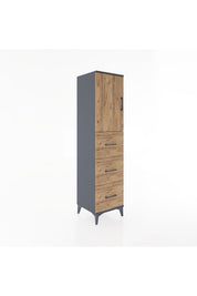 Hyperion Dolap 2 Raflı 3 Çekmeceli Tek Kapaklı 44x44x182 - S55M024V6B