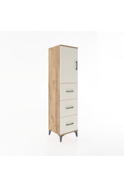Hyperion Dolap 2 Raflı 3 Çekmeceli Tek Kapaklı 44x44x182 - S55M024V7B