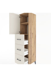 Hyperion Dolap 2 Raflı 3 Çekmeceli Tek Kapaklı 44x44x182 - S55M024V7B