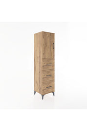 Hyperion Dolap 2 Raflı 3 Çekmeceli Tek Kapaklı 44x44x182 - S55M024V9B