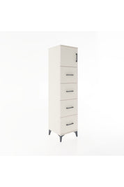 Hyperion Dolap Tek Raflı 4 Çekmeceli Tek Kapaklı 44x44x182 - S55M025V1B