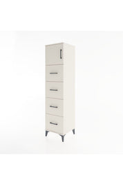 Hyperion Dolap Tek Raflı 4 Çekmeceli Tek Kapaklı 44x44x182 - S55M025V1B