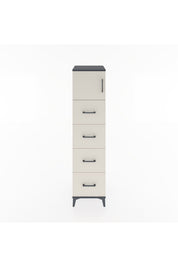 Hyperion Dolap Tek Raflı 4 Çekmeceli Tek Kapaklı 44x44x182 - S55M025V4B