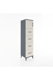 Hyperion Dolap Tek Raflı 4 Çekmeceli Tek Kapaklı 44x44x182 - S55M025V4B