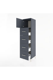 Hyperion Dolap Tek Raflı 4 Çekmeceli Tek Kapaklı 44x44x182 - S55M025V5B