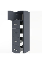 Hyperion Dolap Tek Raflı 4 Çekmeceli Tek Kapaklı 44x44x182 - S55M025V5B
