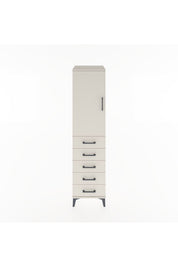 Hyperion Dolap Tek Raflı 5 Çekmeceli Tek Askılı 44x44x182 - S55M026V1B