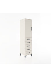 Hyperion Dolap Tek Raflı 5 Çekmeceli Tek Askılı 44x44x182 - S55M026V1B