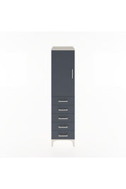 Hyperion Dolap Tek Raflı 5 Çekmeceli Tek Askılı 44x44x182 - S55M026V2B