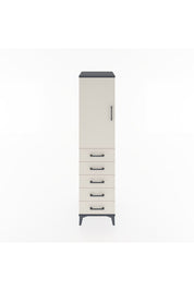 Hyperion Dolap Tek Raflı 5 Çekmeceli Tek Askılı 44x44x182 - S55M026V4B