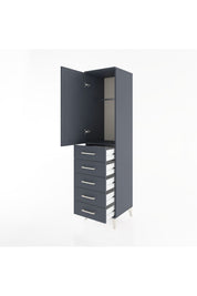 Hyperion Dolap Tek Raflı 5 Çekmeceli Tek Askılı 44x44x182 - S55M026V5B