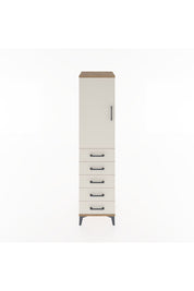 Hyperion Dolap Tek Raflı 5 Çekmeceli Tek Askılı 44x44x182 - S55M026V7B
