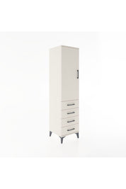 Hyperion Dolap Tek Raflı 4 Çekmeceli Tek Askılı 44x44x182 - S55M027V1B