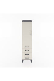 Hyperion Dolap Tek Raflı 4 Çekmeceli Tek Askılı 44x44x182 - S55M027V4B