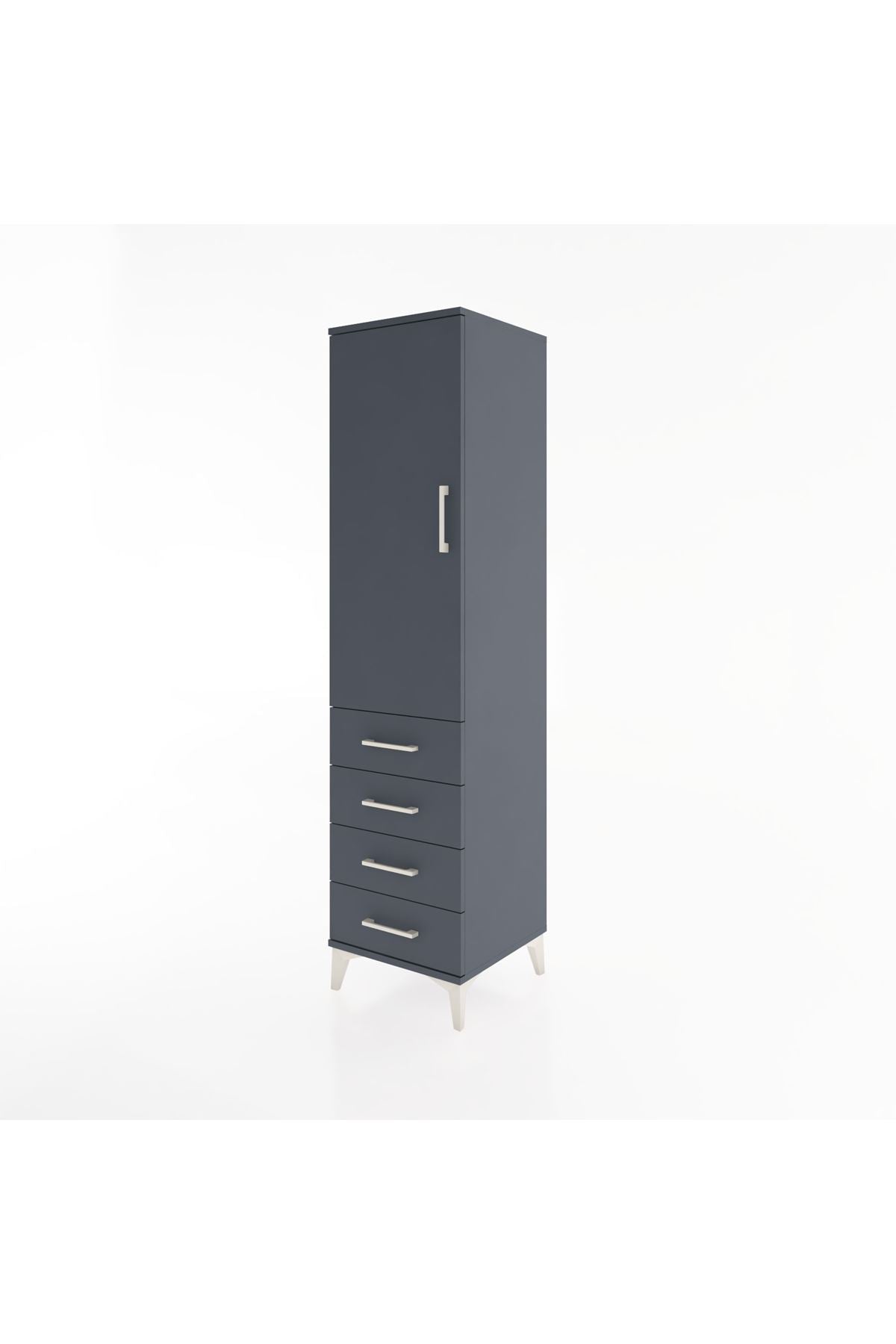 Hyperion Dolap Tek Raflı 4 Çekmeceli Tek Askılı 44x44x182 - S55M027V5B