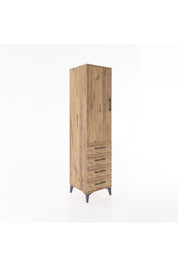 Hyperion Dolap Tek Raflı 4 Çekmeceli Tek Askılı 44x44x182 - S55M027V9B