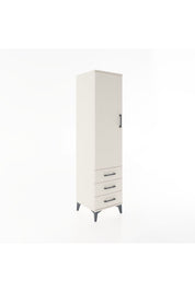 Hyperion Dolap Tek Raflı 3 Çekmeceli Tek Askılı 44x44x182 - S55M028V1B