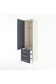 Hyperion Dolap Tek Raflı 3 Çekmeceli Tek Askılı 44x44x182 - S55M028V2B