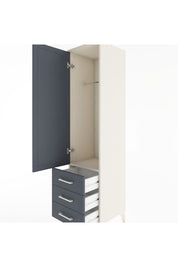 Hyperion Dolap Tek Raflı 3 Çekmeceli Tek Askılı 44x44x182 - S55M028V2B