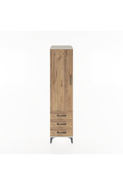 Hyperion Dolap Tek Raflı 3 Çekmeceli Tek Askılı 44x44x182 - S55M028V3B