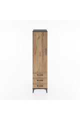 Hyperion Dolap Tek Raflı 3 Çekmeceli Tek Askılı 44x44x182