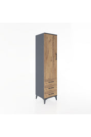 Hyperion Dolap Tek Raflı 3 Çekmeceli Tek Askılı 44x44x182 - S55M028V6B