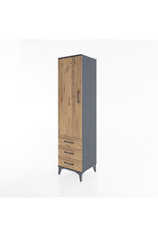 Hyperion Dolap Tek Raflı 3 Çekmeceli Tek Askılı 44x44x182 - S55M028V6B
