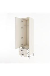 Hyperion Dolap Tek Raflı 2 Çekmeceli Tek Askılı 44x44x182 - S55M029V1B