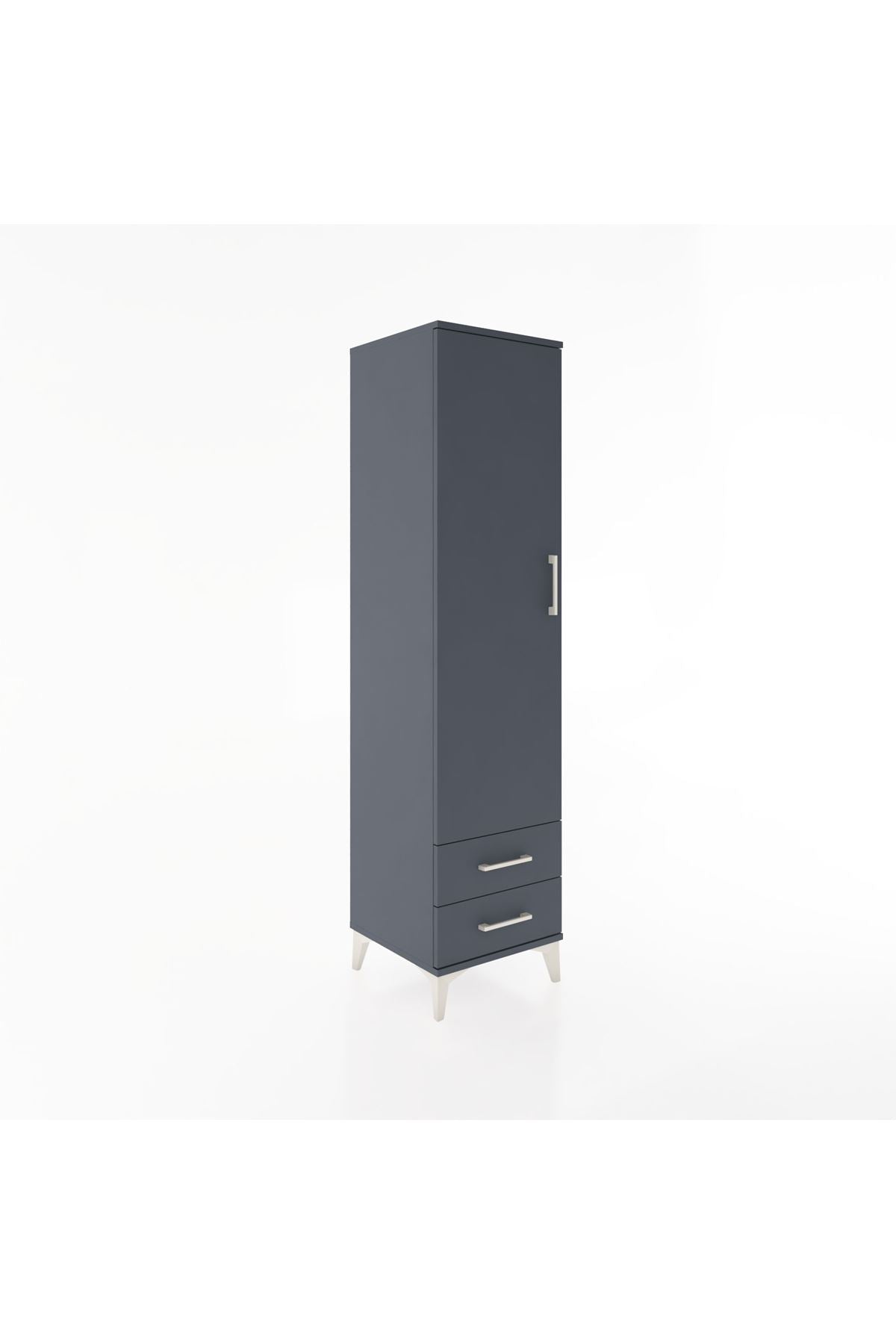 Hyperion Dolap Tek Raflı 2 Çekmeceli Tek Askılı 44x44x182 - S55M029V5B