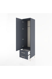 Hyperion Dolap Tek Raflı 2 Çekmeceli Tek Askılı 44x44x182 - S55M029V5B